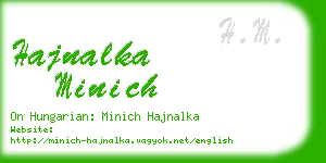 hajnalka minich business card